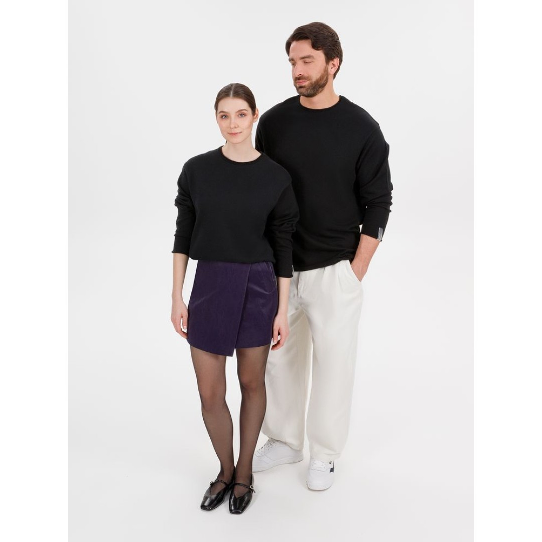 Лонгслив унисекс Siluetti Fuori, черный, размер S/M