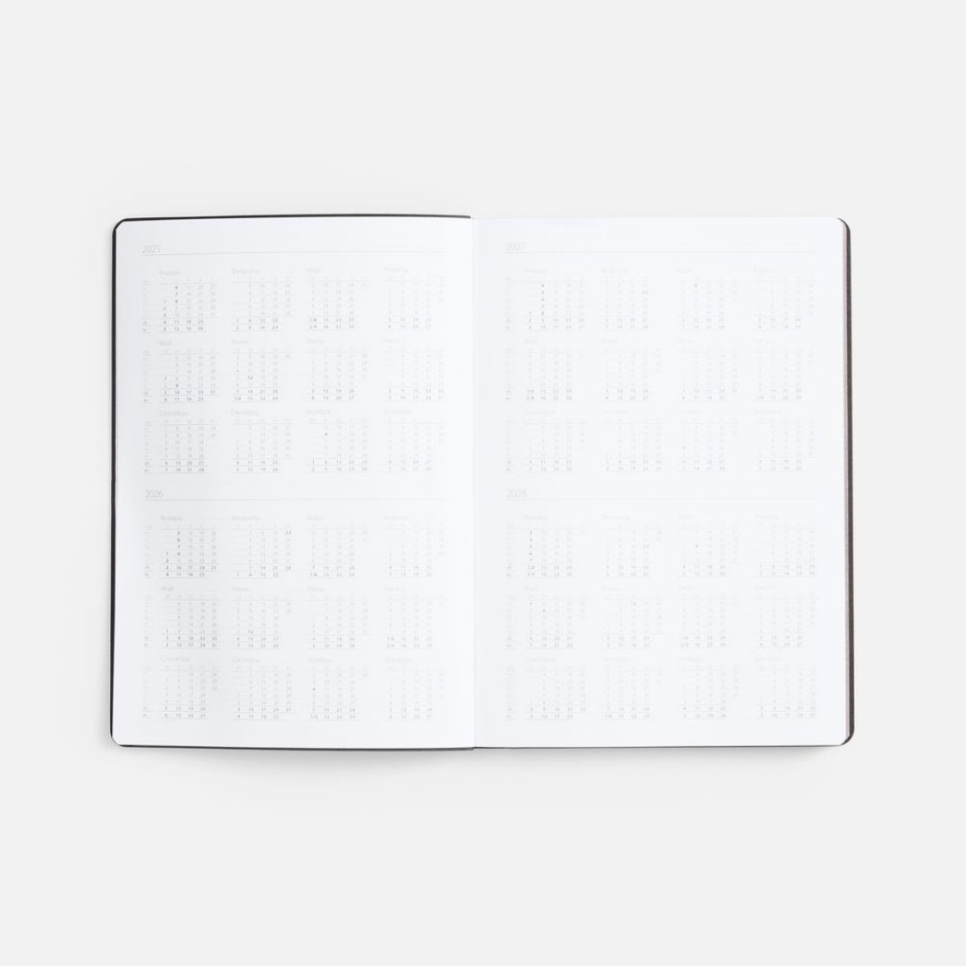 Ежедневник Nebraska Flex, недатированный, черный с золотистым