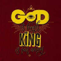 Футболка A God is High, гранатово-красная, S