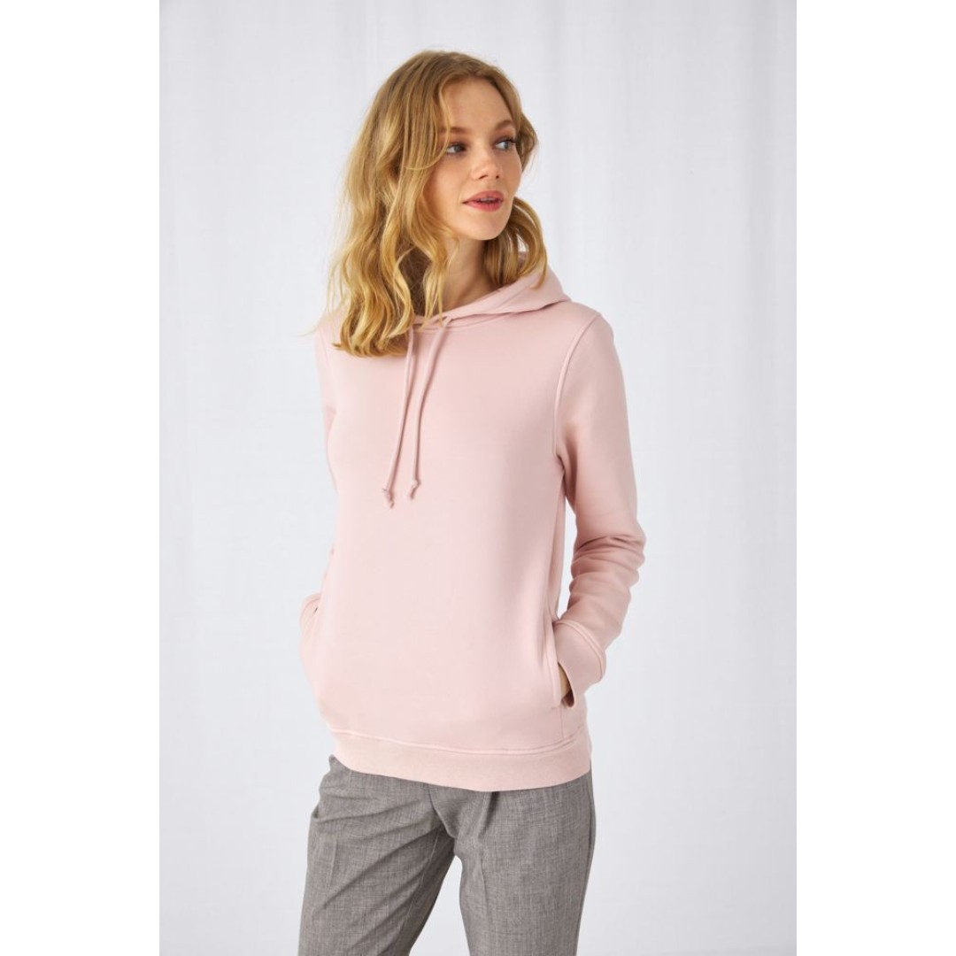 Толстовка с капюшоном женская BNC Inspire (Organic), серый меланж, L