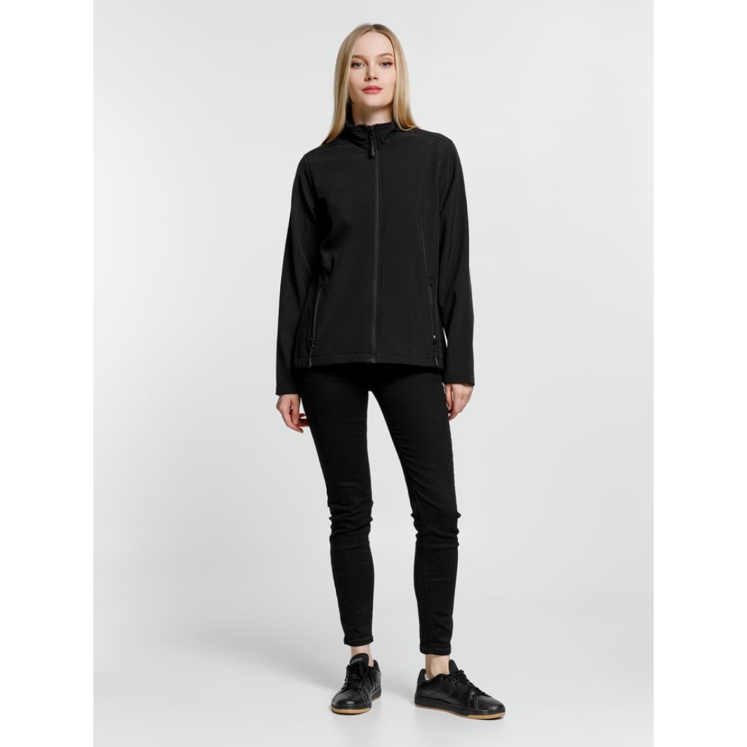 Куртка софтшелл женская Race Women черная, XL