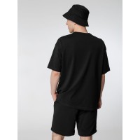 Футболка оверсайз мужская Boxy Men, черная, размер L