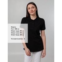 Рубашка поло женская Virma Stretch Lady, черная, размер XXL