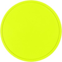 Лейбл из ПВХ Dzeta Round, L, желтый неон