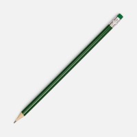 Карандаш простой Hand Friend с ластиком, зеленый