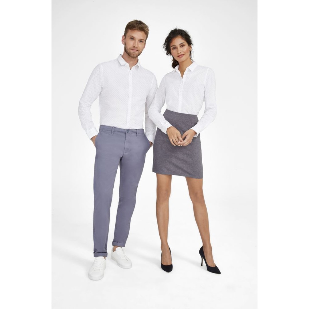 Рубашка женская Becker Women, бордовая с белым, XL