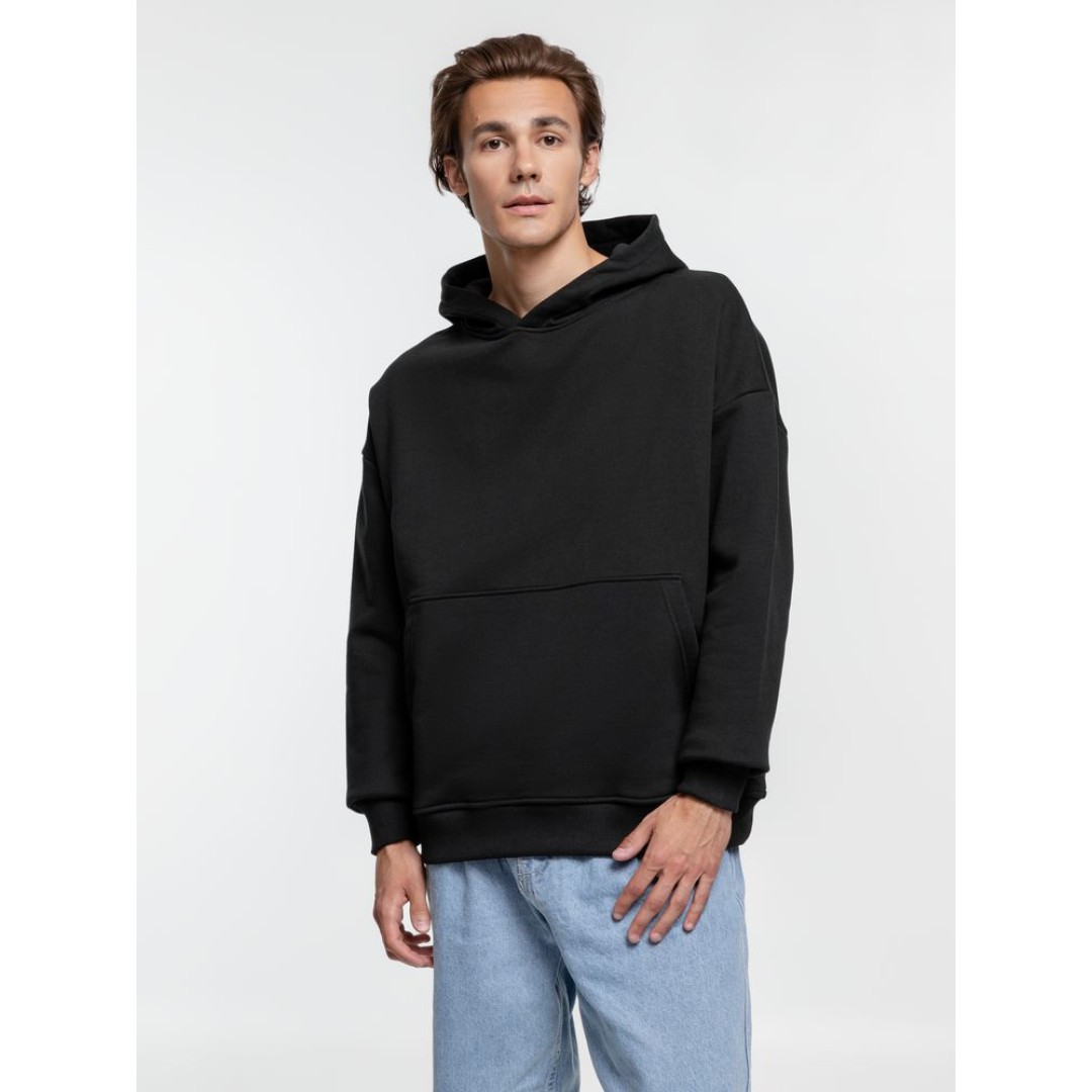 Худи оверсайз Kulonga Comfort Heavy, черное, XS/S