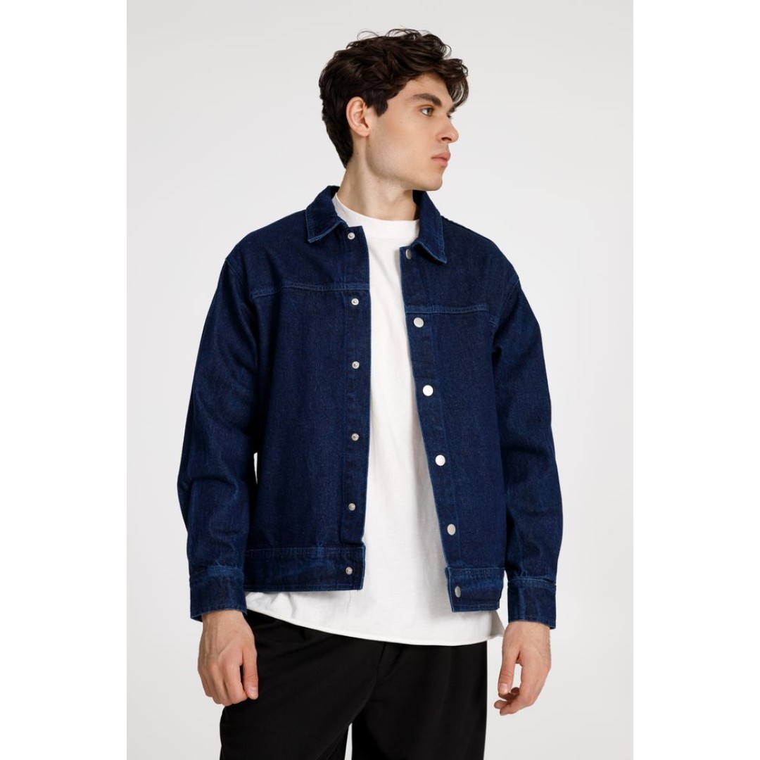 Куртка джинсовая O1, темно-синяя