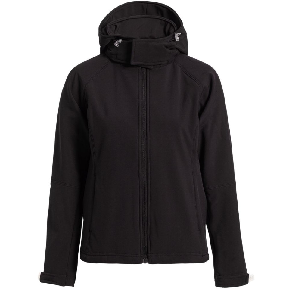 Куртка женская Hooded Softshell черная, L