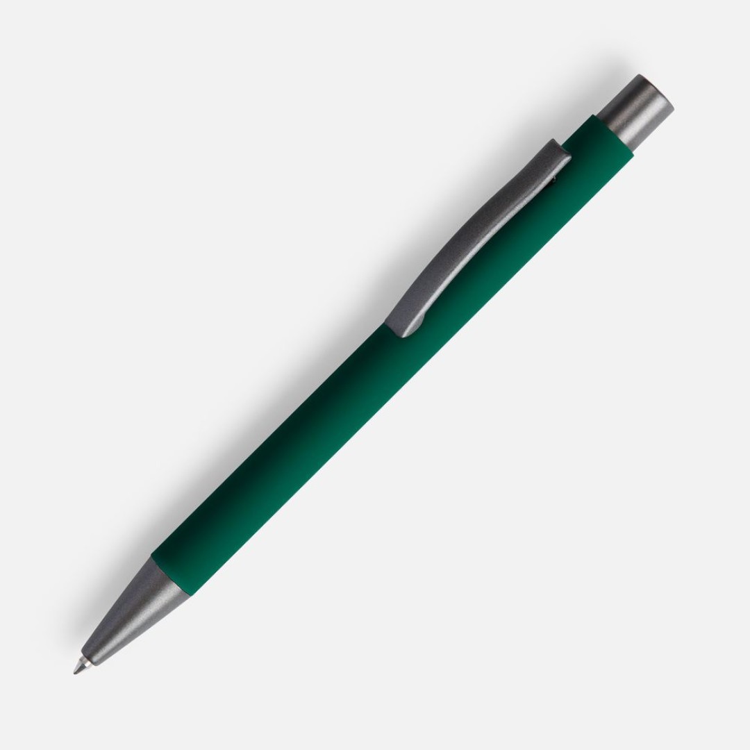 Ручка шариковая Atento Soft Touch, зеленая