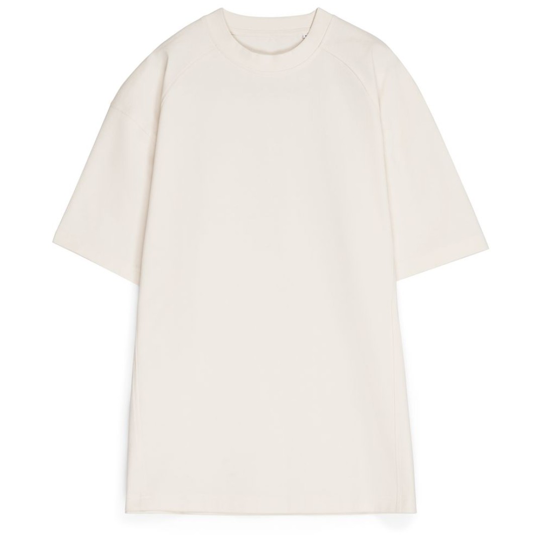 Футболка оверсайз унисекс Sideline, молочно-белая