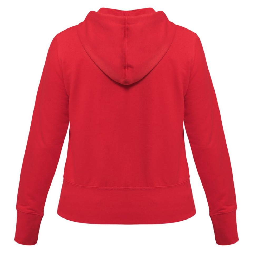 Толстовка женская Hooded Full Zip красная, L