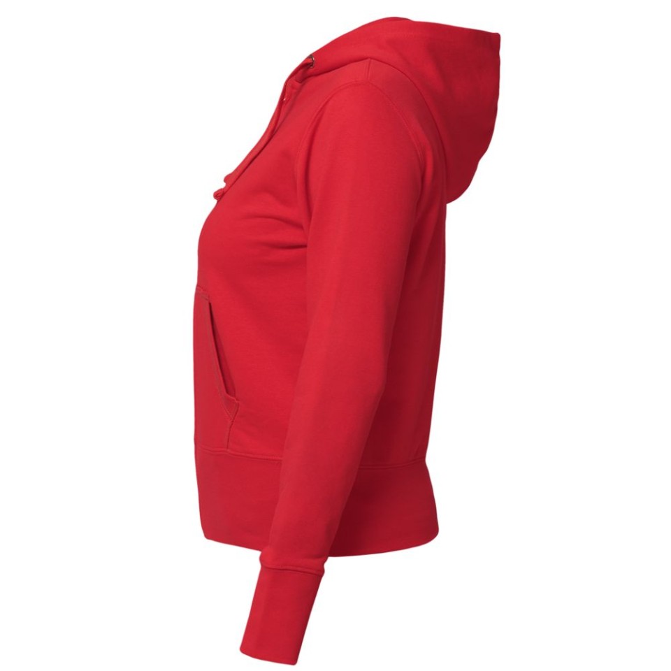 Толстовка женская Hooded Full Zip красная, L