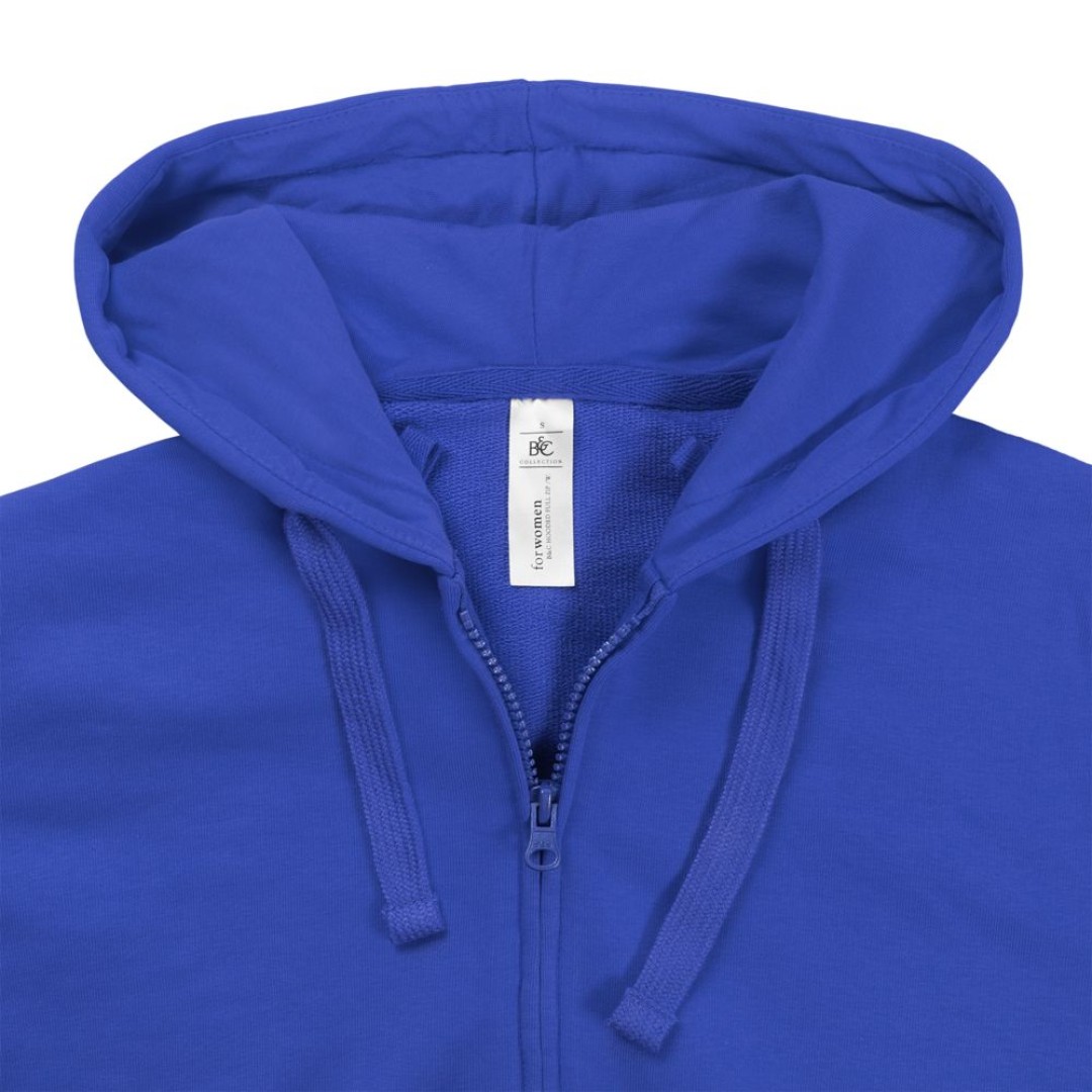 Толстовка женская Hooded Full Zip ярко-синяя, L