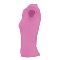 Футболка женская с оригинальным V-обр. вырезом Mint 170, розовая орхидея, M