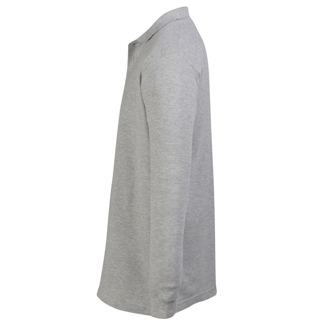 Рубашка поло мужская с длинным рукавом Star 170, серый меланж, M