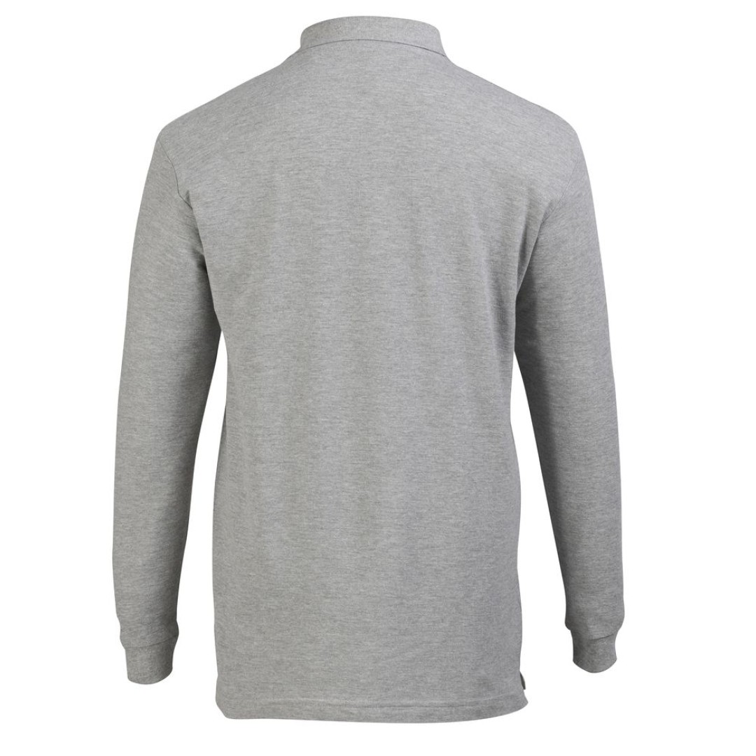 Рубашка поло мужская с длинным рукавом Star 170, серый меланж, M