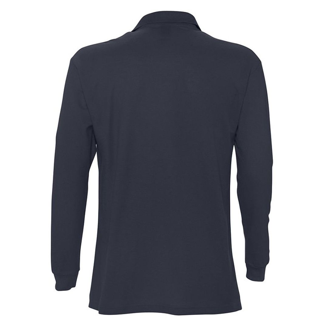 Рубашка поло мужская с длинным рукавом Star 170 темно-синяя, M