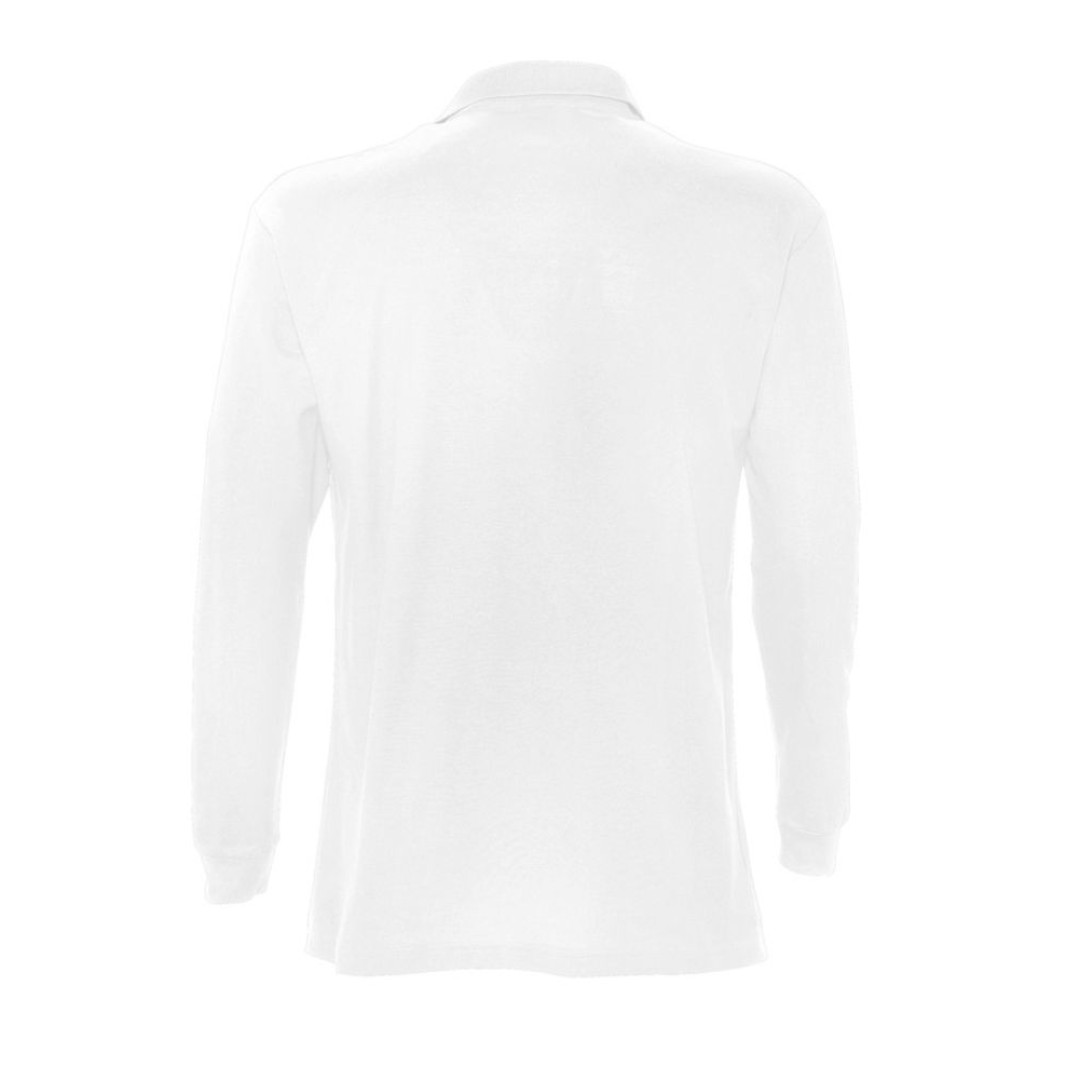 Рубашка поло мужская с длинным рукавом Star 170, белая