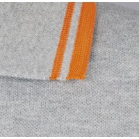 Рубашка поло мужская Pasadena Men 200 с контрастной отделкой, черный/зеленый, L