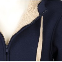 Толстовка унисекс на молнии Sherpa 280, темно-синяя, XL