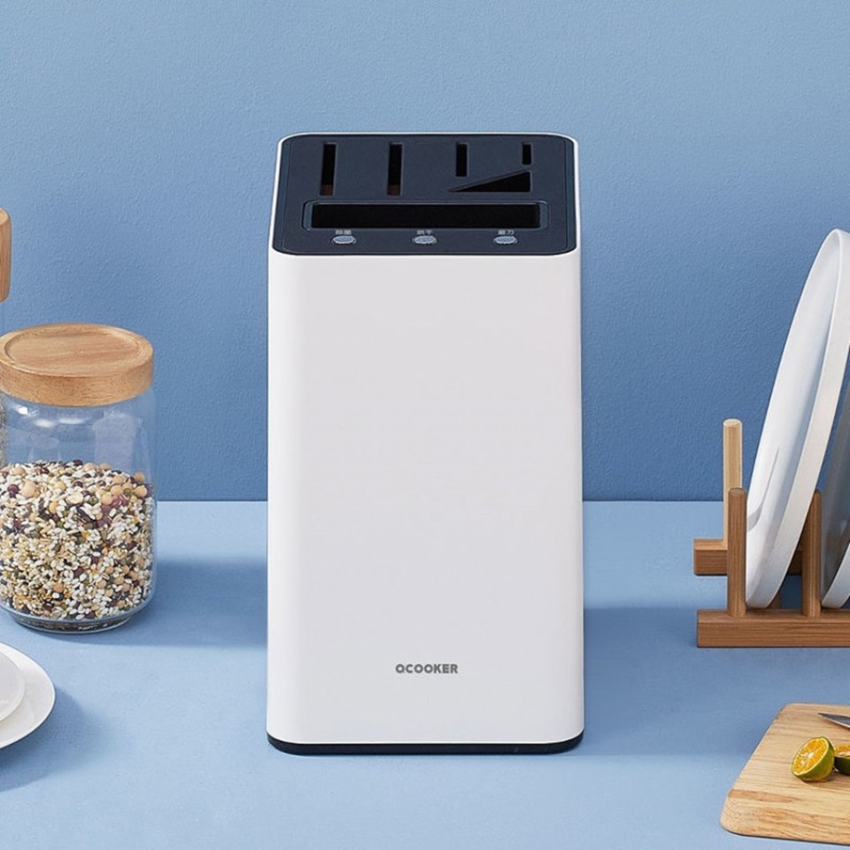Подставка для кухонных ножей с точилкой и обеззараживанием Xiaomi Ocooker Sterilization Knife Holder (QXDJ001ACM)