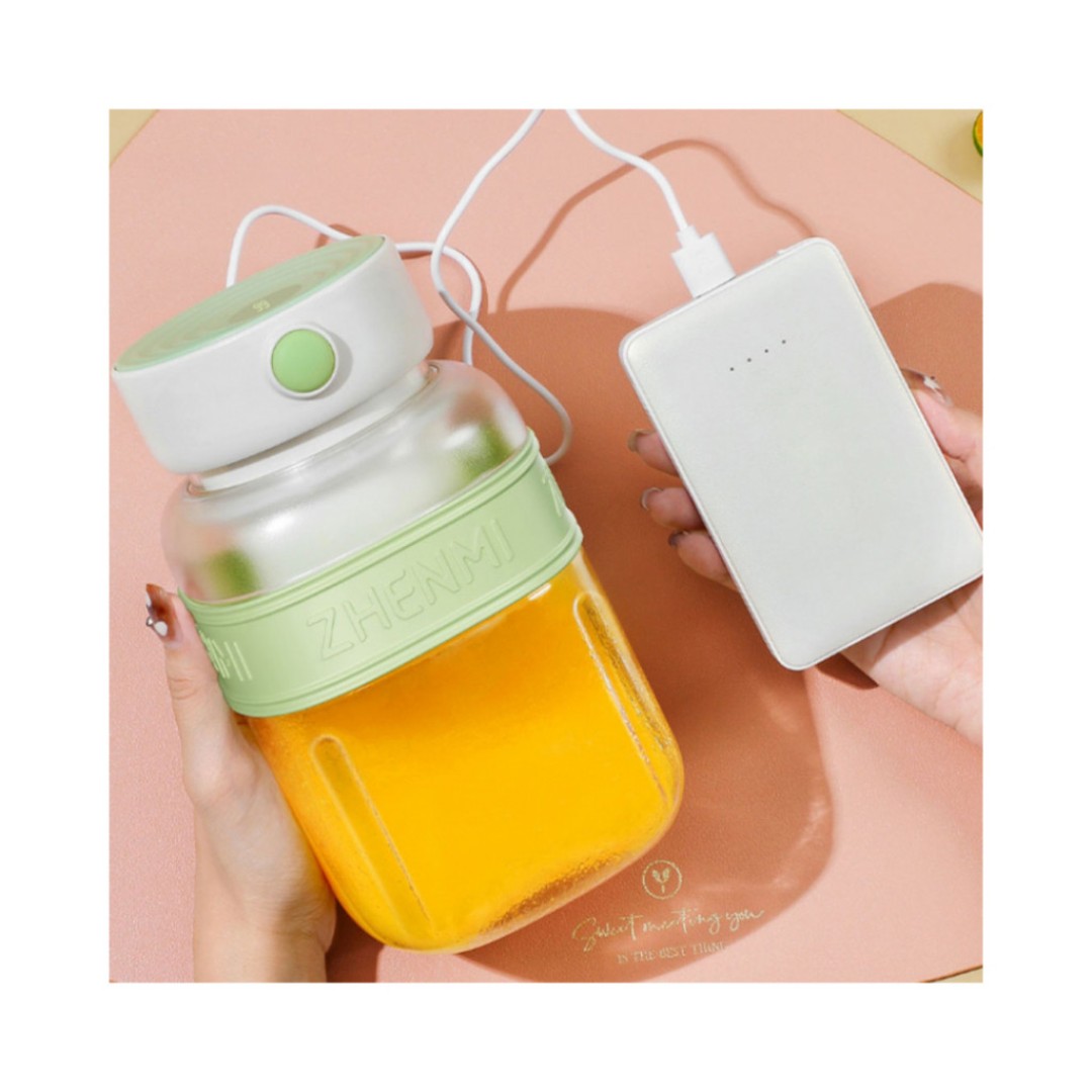 Беспроводная соковыжималка-блендер Xiaomi Zhenmi Camping Portable Juice Bucket Dopamine Avocado Green (ZMGZ-J12)