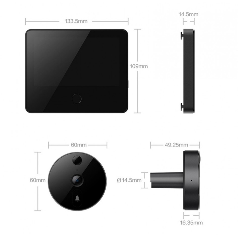 Дверной видеоглазок Xiaomi Mijia Smart Cat (LSC-M01)