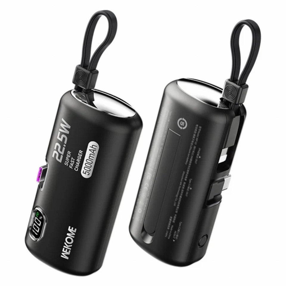 Внешний аккумулятор WEKOME Power Bank 5000mAh Companion Series 22.5W Super Fast Charging Emergency (WP-19)