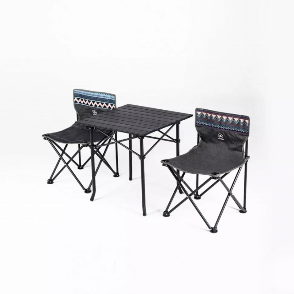 Набор обеденной мебели складной квадратный стол и 2 стула Xiaomi Gocamp Folding Table And Chair Set (OBS1005)