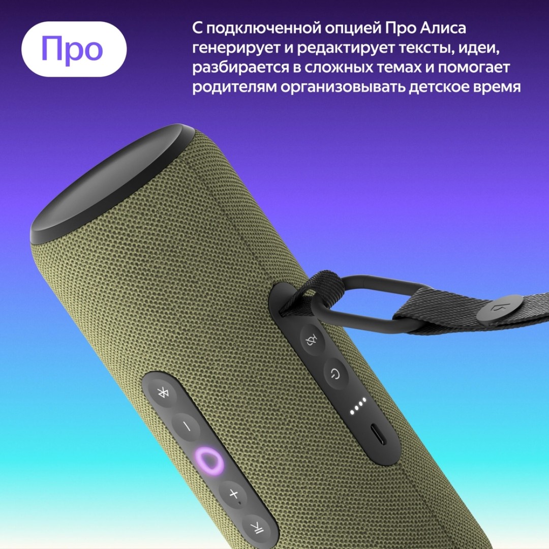 Умная портативная колонка Яндекс Станция Стрит (YNDX-00030GRN)