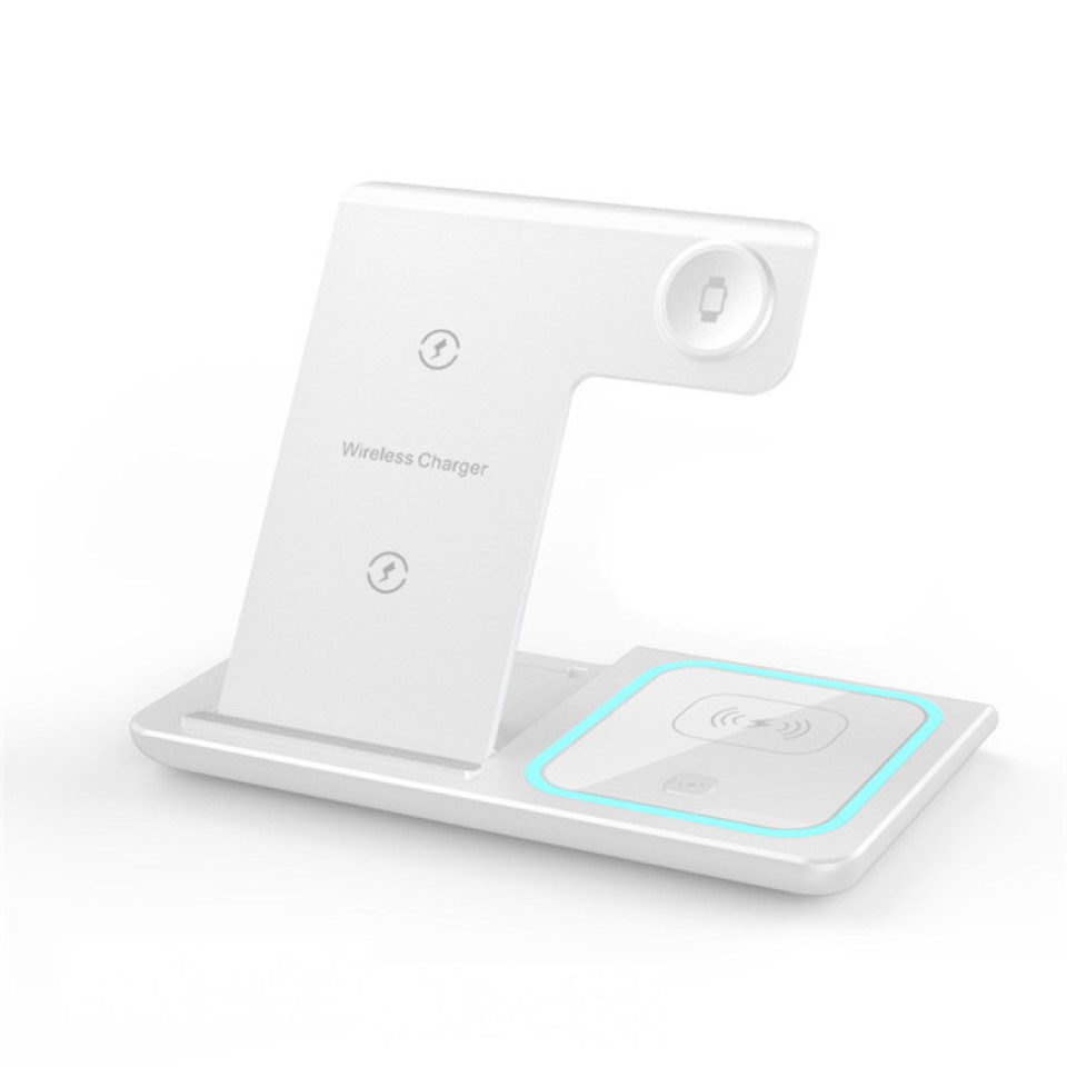 Беспроводное зарядное устройство 3 в 1 Qwerty Fast Charging Station Qi Stand Foldable 3 In 1 Wireless Charger
