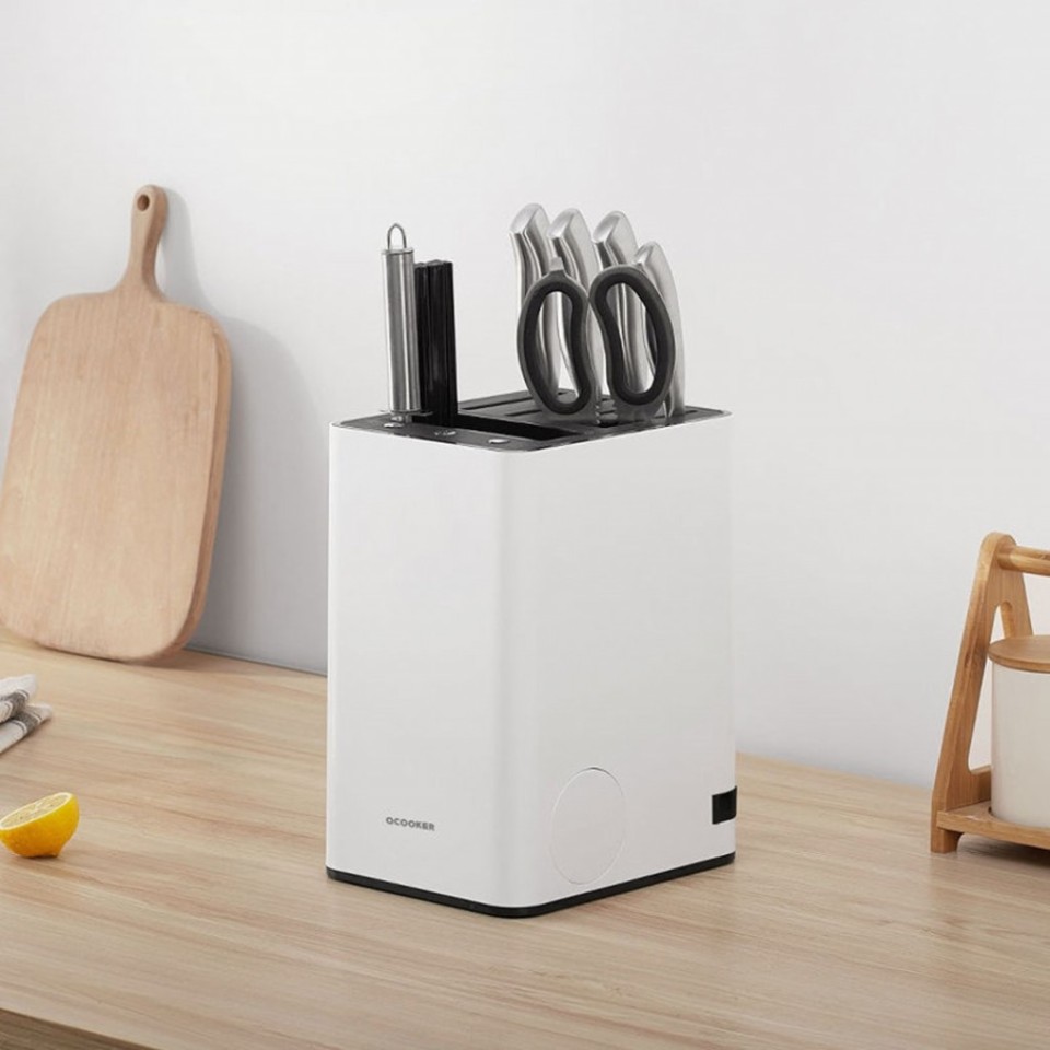 Подставка для кухонных ножей с точилкой и обеззараживанием Xiaomi Ocooker Sterilization Knife Holder (QXDJ001ACM)