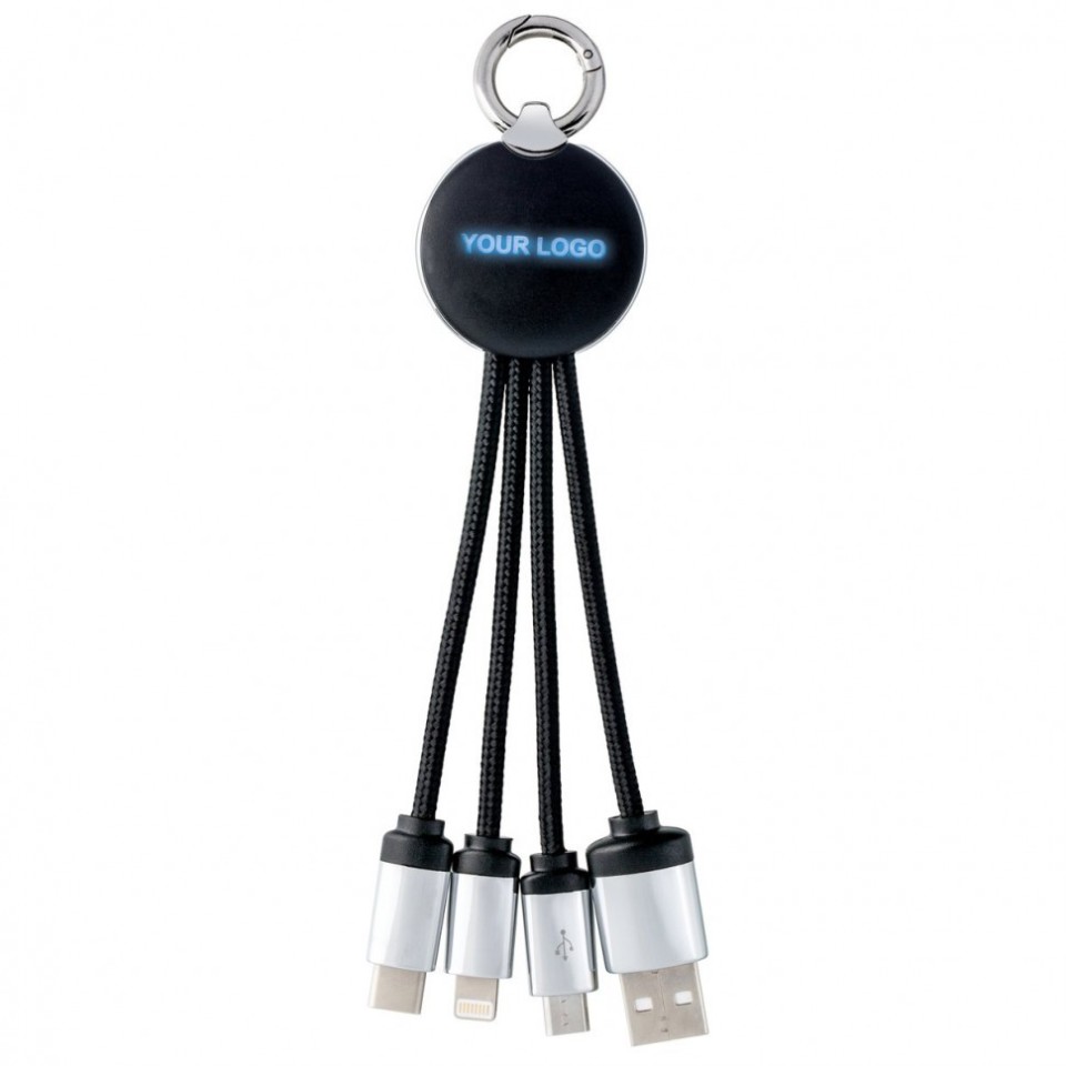 Кабель 3 в 1 Qwerty с подсветкой ( LD-301TX)