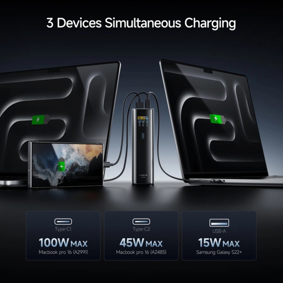 Внешний аккумулятор Xiaomi CUKTECH PB200U 20000mAh 165W