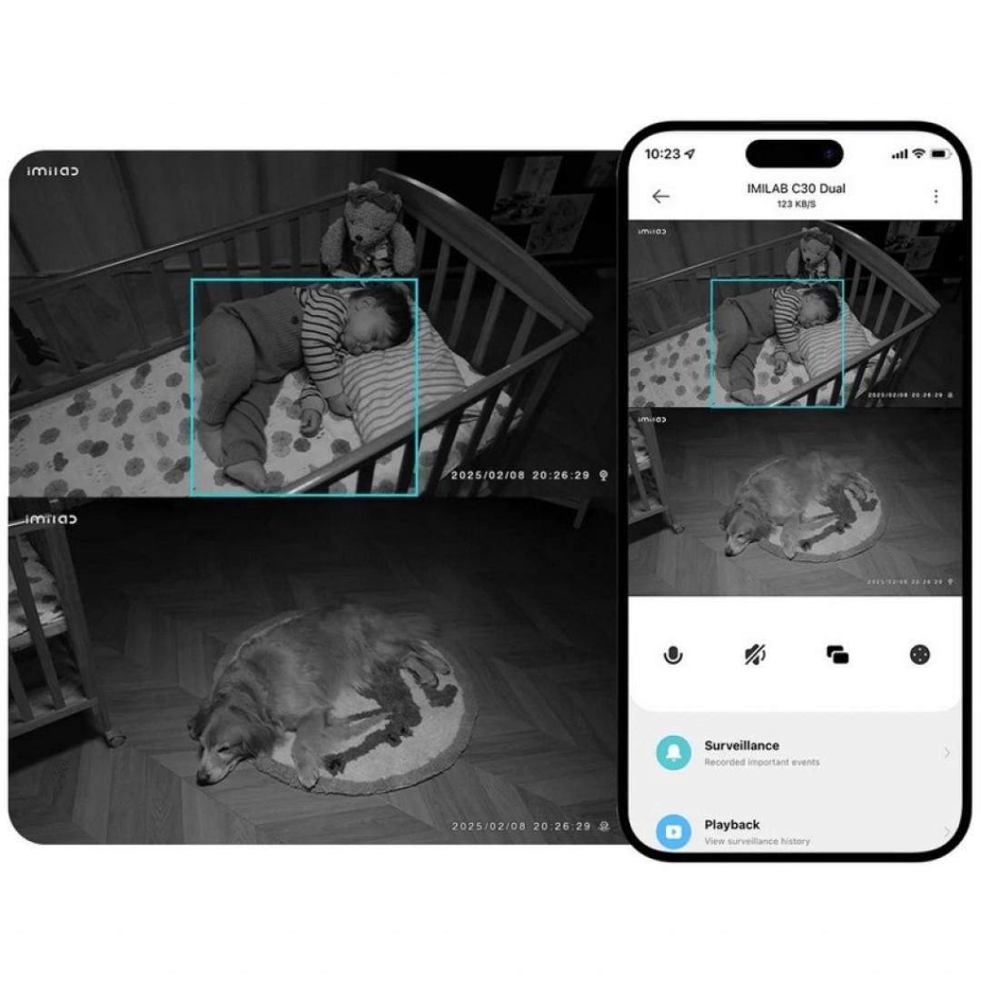 IP-камера Xiaomi Imilab Indoor Camera 3K+3K WiFi Plug-in C30 Dual (CMSXJ111A)
