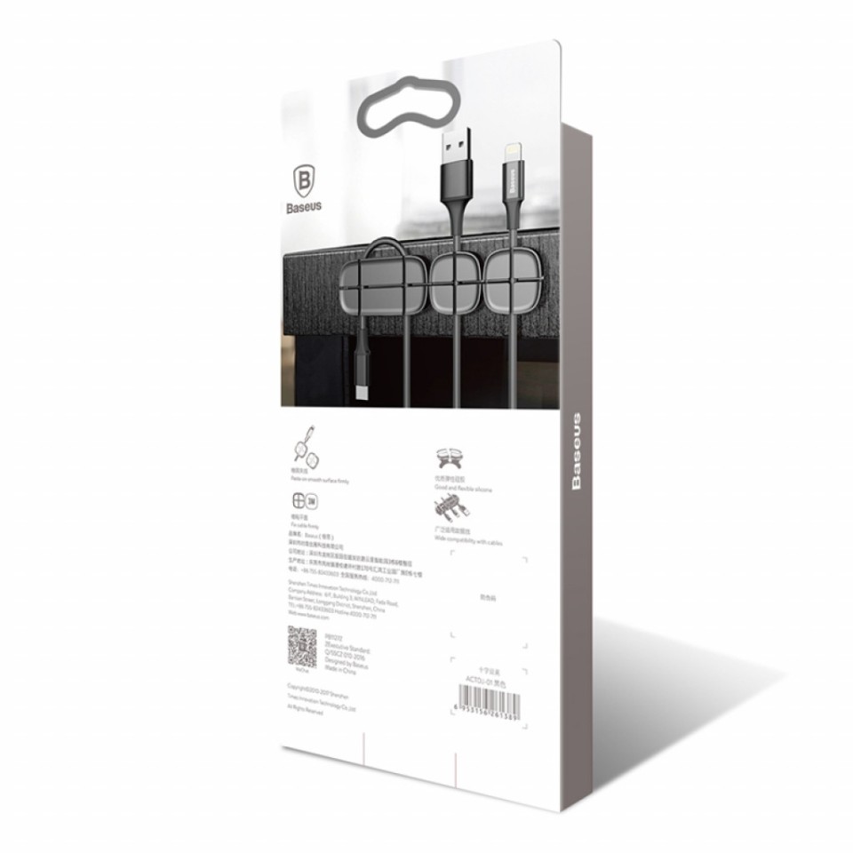 Держатель для проводов Baseus Cross Peas Cable Clip (ACTDJ-01)