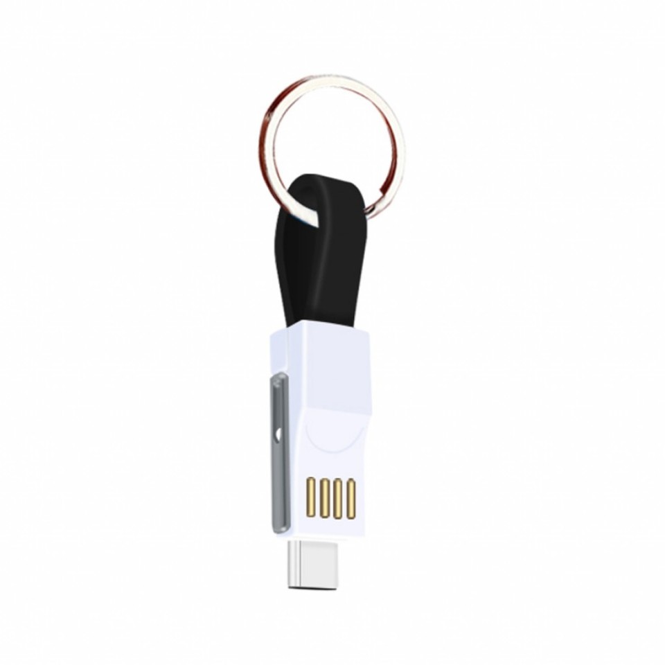 Мини брелок AKENSE 3 в 1 USB кабель Micro Type C