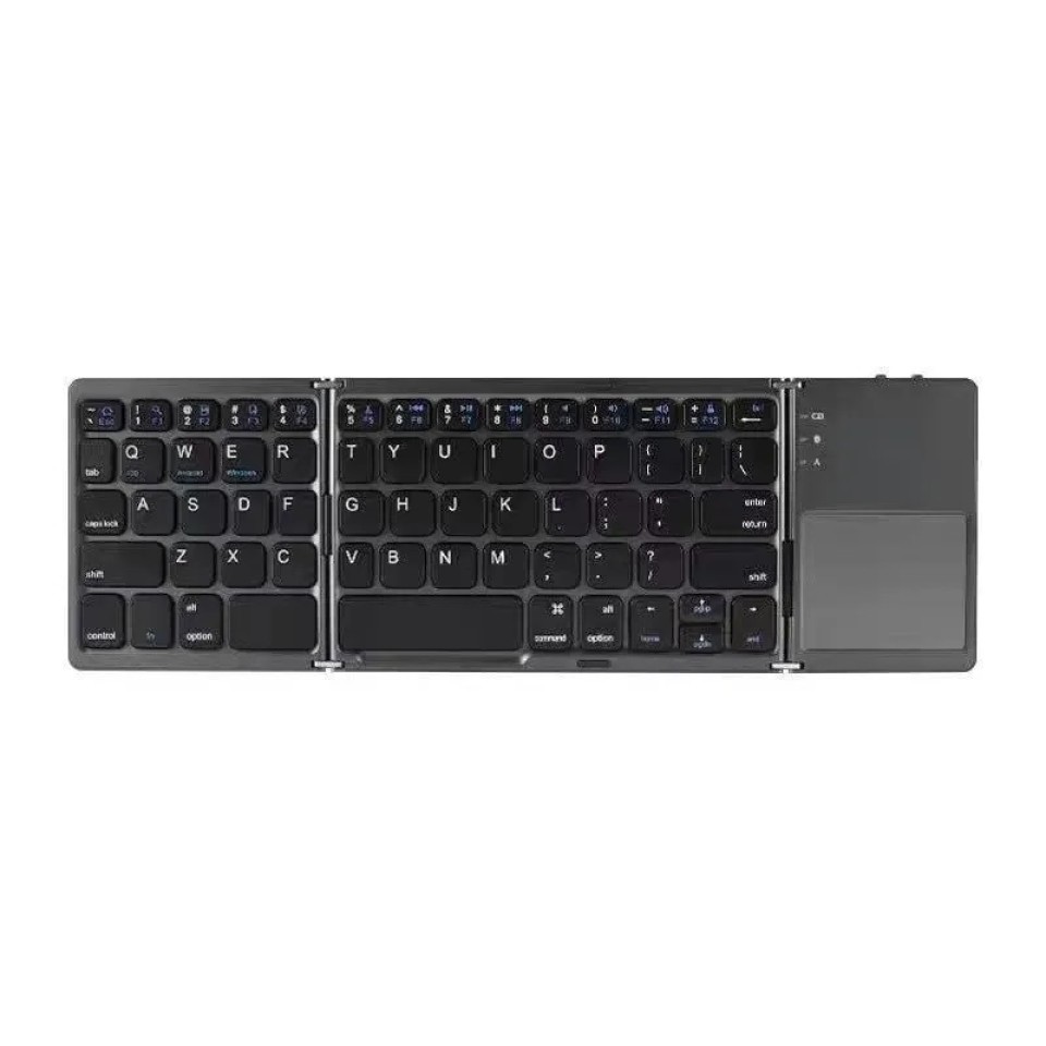 Беспроводная перезаряжаемая складная клавиатура Qwerty с тачпадом