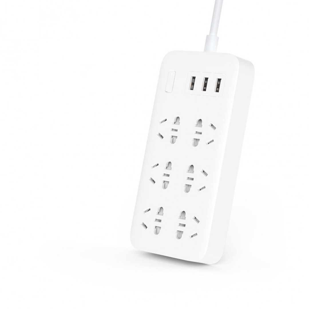 Удлинитель Xiaomi Mi Power Strip 6 Socket + 3 USB White (CXB6-1QM)