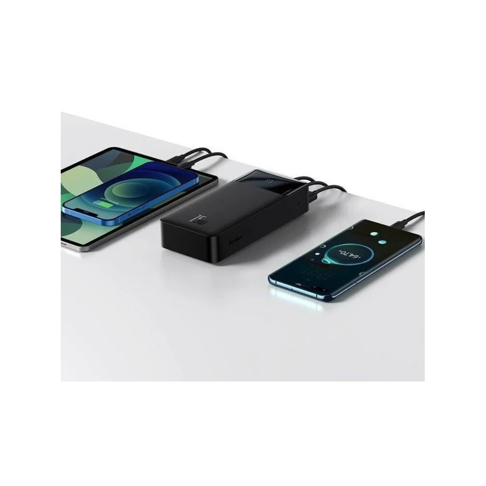 Внешний аккумулятор Baseus Bipow Digital Display Power bank 30000mAh 15W Чёрный (PPDML-K01, PPBD050201)