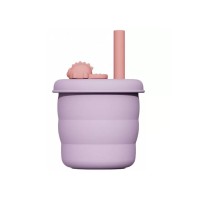 Силиконовый стакан Xiaomi Jordan Judy Silicone Сup Dinosaur 480 ml Violet (KT055)