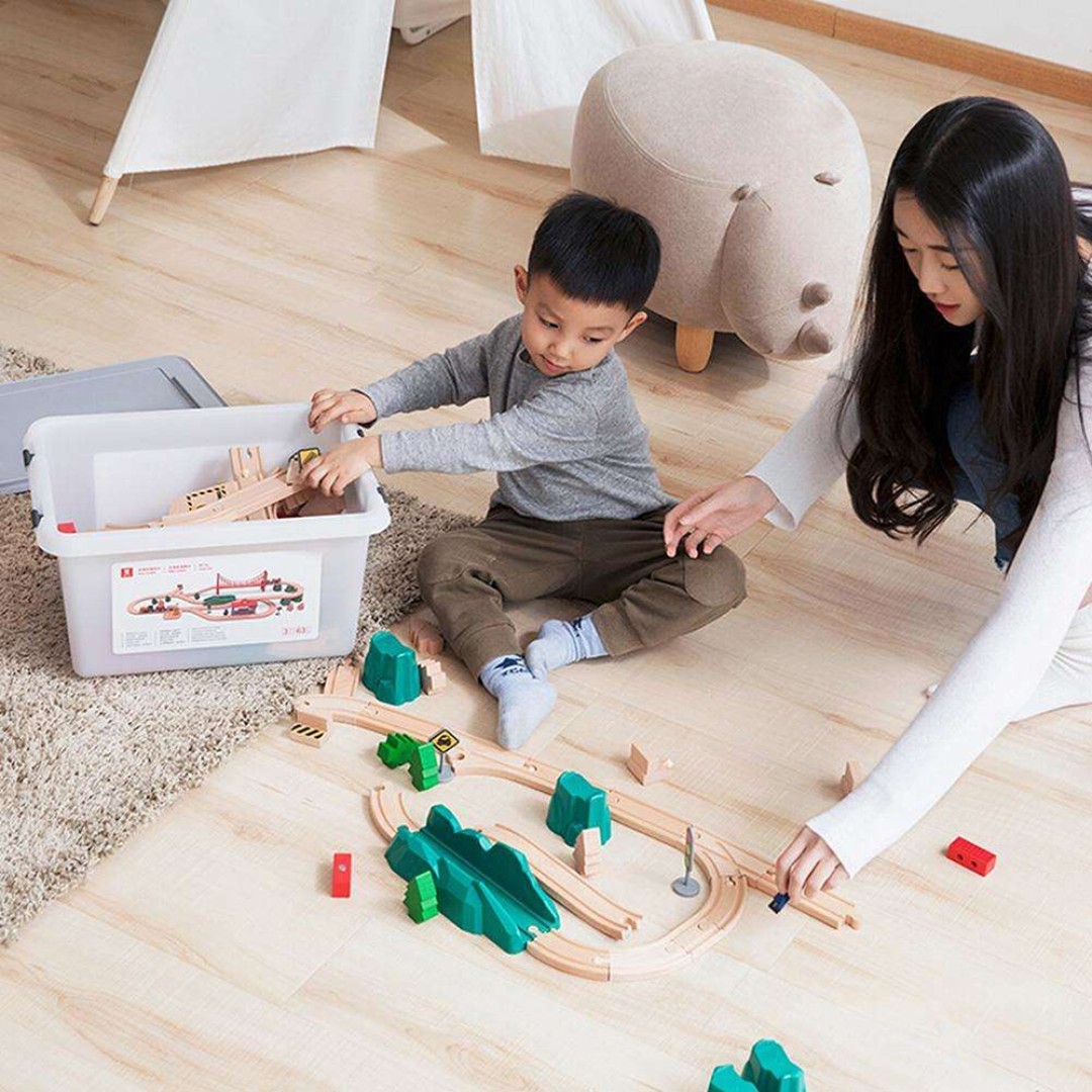 Железная дорога Xiaomi Mitu Toy Train Set Light Wood (MTWJ02MT)