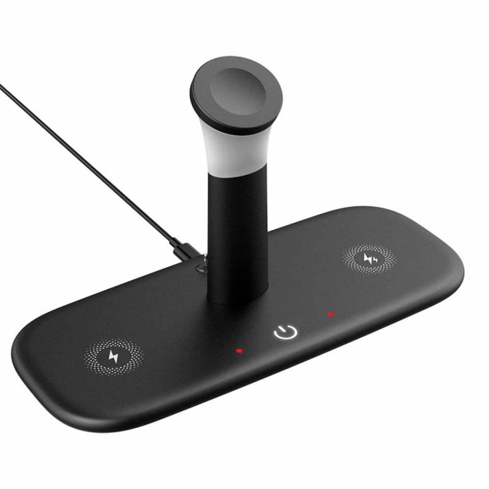 Беспроводное зарядное устройство 5 в 1 с функцией быстрой зарядки для AirPods Qwerty Wireless Fast Charging Function