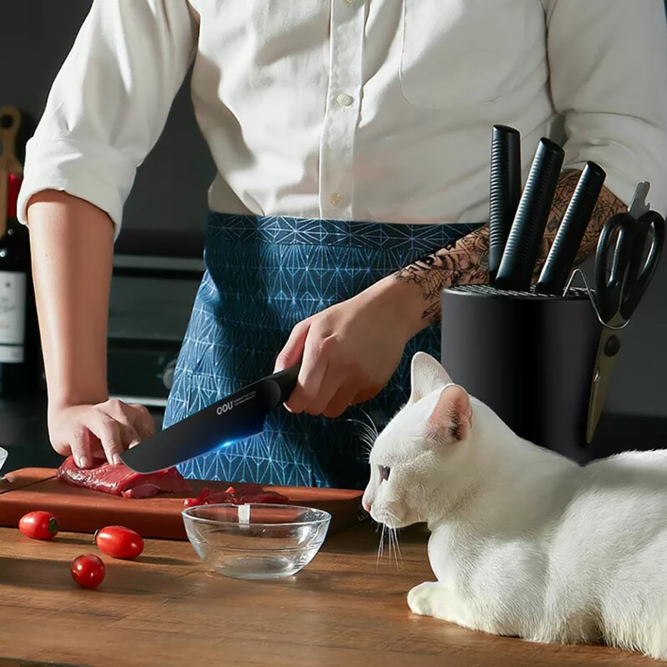 Набор кухонных ножей Xiaomi OOU Black Shark Kitchen Set (7 предметов) (YUG8GYU)