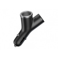 Автомобильное зарядное устройство Baseus Y Type Dual USB + Cigarette Lighter Extended Car Charger (BSC-C16N)