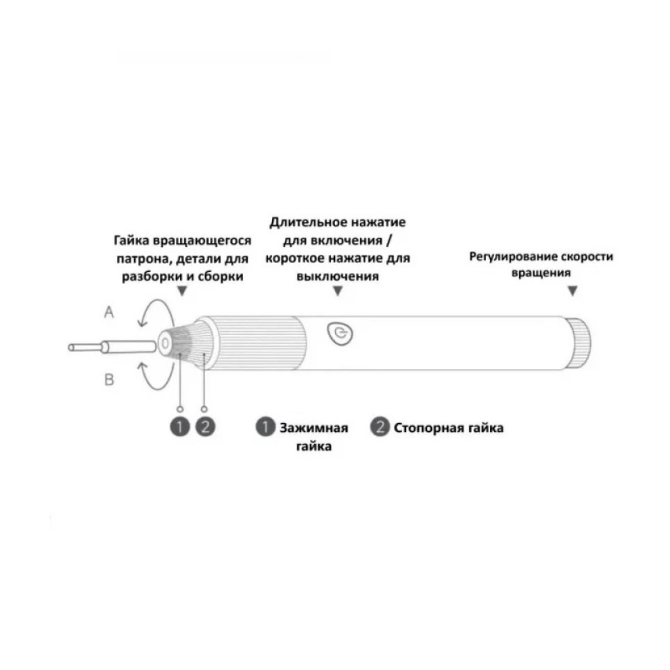Электрический гравер Xiaomi Mijia Electric Grinding Pen 16 в 1 (MJDMB001QW)