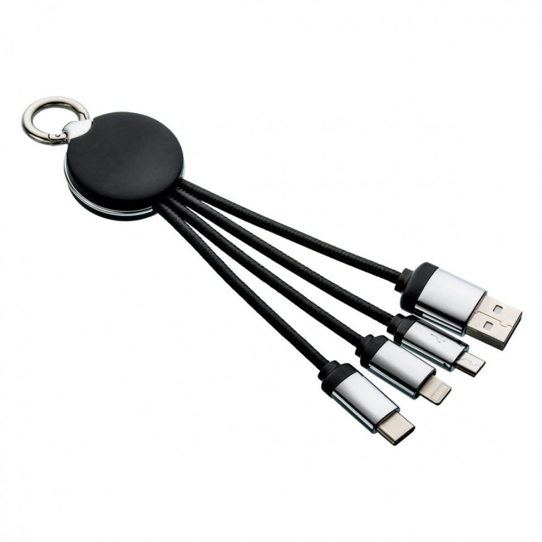 Кабель 3 в 1 Qwerty с подсветкой ( LD-301TX)