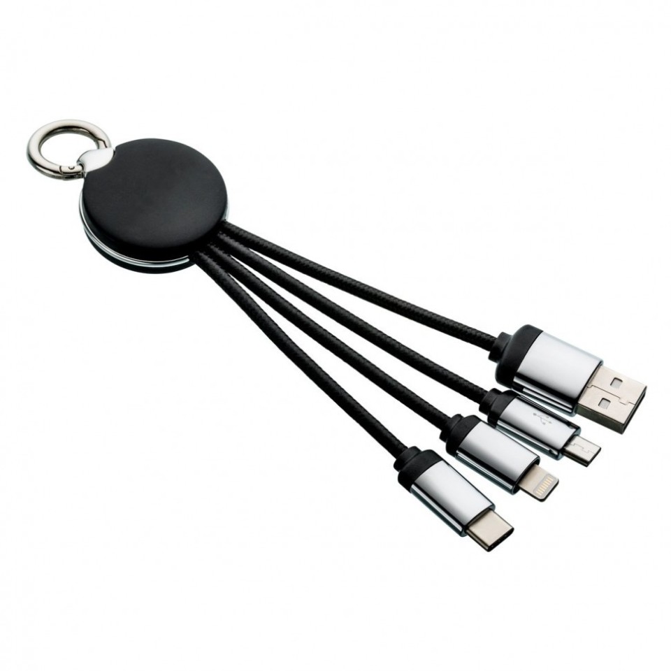 Кабель 3 в 1 Qwerty с подсветкой ( LD-301TX)