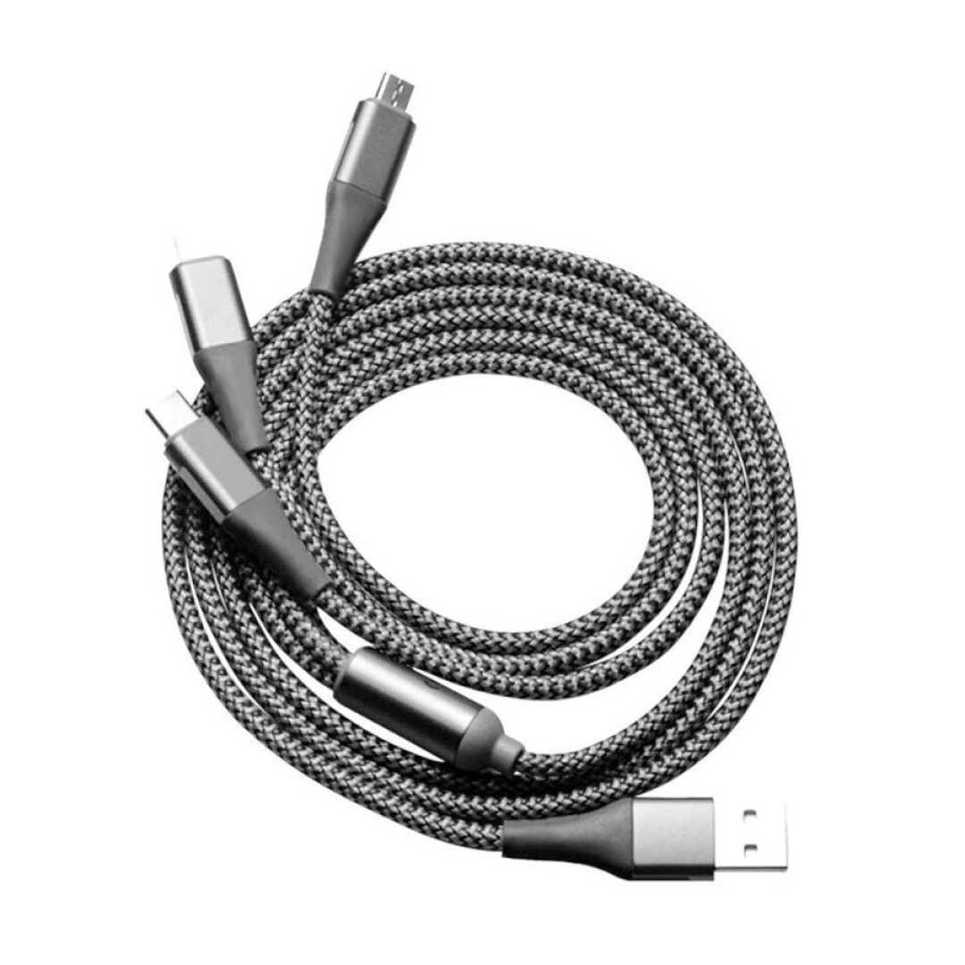 Кабель Xiaomi Solove 3-в-1 USB to Lightning/Micro/Type-C 120см (DW1RedRUS)